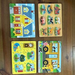 Melissa & Doug Vibrant Wooden Puzzle Collection